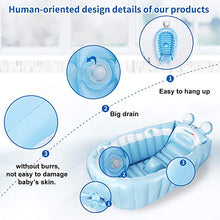 Load image into Gallery viewer, relaxing baby Inflatable Baby Bathtub, Newborn Baby Bathtub seat for Infant, Non-Slip Baby Pool for Sitting up, Portable Toddler tub Shower, Foldable Travel tub with Pool Toy &air Pump Accessories.
