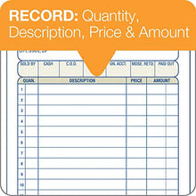 Load image into Gallery viewer, Adams Sales Order Book, 2-Part, Carbonless, White/Canary, 4-3/16 x 7-3/16 inches, 50 Sets per Book, 5 Books, 250 Sets Total (DC4705)