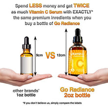 Load image into Gallery viewer, Vitamin C Serum for Face - HUGE 2 oz - Vegan, Cruelty-Free, Organic, Eco-Friendly - with Pure Hyaluronic Acid & Vit E - Best Natural Formula for Wrinkles & Sun Damage