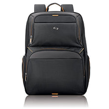 Load image into Gallery viewer, solo Everyday Laptop Backpack, Black, 17.5 x 11.75 x 8