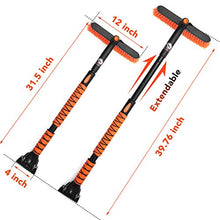 Load image into Gallery viewer, MATCC Car Snow Brush Removal Extendable with Ice Scraper and Foam Grip Detachable Snow Mover for Car Auto SUV Truck Windshield Windows
