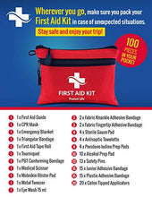 Load image into Gallery viewer, First Aid Kit - 100 Piece - Small First Aid Kit for Camping, Hiking, Backpacking, Travel, Vehicle, Outdoors - Emergency & Medical Supplies