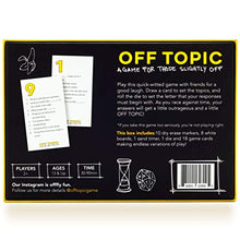 Load image into Gallery viewer, Off Topic Adult Party Game - Fun Board and Card Game for Group Game Night