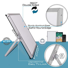 Load image into Gallery viewer, Small Dry Erase White Board - Desktop Whiteboard 10"X10" with Stand, 3 Markers, 4 Magnets & Eraser - Tabletop Double-Sided Portable Mini White Board Easel for Office Desk, Kids Home School Students