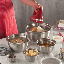 Load image into Gallery viewer, Premium Stainless-Steel Mixing Bowls with Airtight Lids (Set of 5) Nesting Bowls for Space-Saving Storage, Easy-Grip & Stability Design Mixing-Bowl Set Versatile For Cooking, Baking, & Food Storage