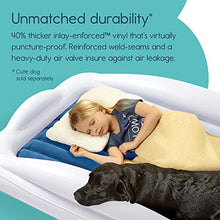 Load image into Gallery viewer, hiccapop Inflatable Toddler Travel Bed with Safety Bumpers | Portable Blow Up Mattress for Kids with Built in Bed Rail - Navy Blue