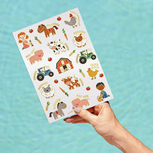 Load image into Gallery viewer, xo, Fetti Farm Party Supplies Temporary Tattoos - 30 Glitter Styles | Barnyard Animals, Petting Zoo, Cow, Horse, Tractor Trailer, Sheep