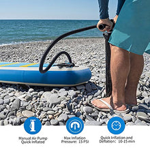 Load image into Gallery viewer, Paddle Board Inflatable Stand Up Paddleboard with SUP Accessories, Waterproof Backpack, Adjustable Paddle, Removable Fin, Non-Slip Deck, Safety Ankle Leash, Hand Pump, Standing Boat for Youth & Adult