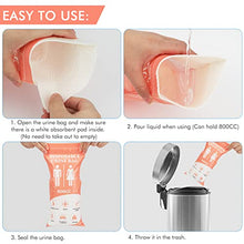 Load image into Gallery viewer, DIBBATU Disposable Urinal Bag,10 PCS 800ML Emergency Urine Bag, Unisex Urinal Bag, Portable Camping Pee Bag, Travel Urine Bags Vomit Bag for Traffic Jams, Camping, Hiking, Pregnant, Patient, Kids,Pink