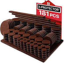 Load image into Gallery viewer, X-PROTECTOR Premium Ultra Large Pack Felt Furniture Pads 181 Piece! Felt Pads Furniture Feet All Sizes – Your Best Wood Floor Protectors. Protect Your Hardwood Flooring with 100% Satisfaction!