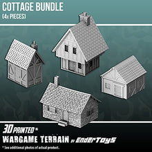 Load image into Gallery viewer, Cottage Bundle, Terrain Scenery for Tabletop 28mm Miniatures Wargame, 3D Printed and Paintable, EnderToys