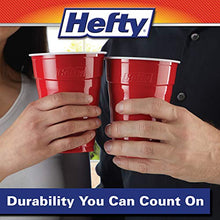 Load image into Gallery viewer, Hefty Party On Disposable Plastic Cups, Red, 18 Ounce, 30 Count