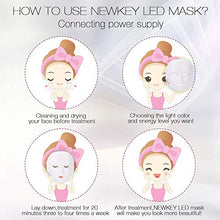 Load image into Gallery viewer, Led Face Mask, NEWKEY Led Light Therapy 7 Color Facial Skin Care Mask - with Clinically Proven Blue & Red Light Treatment Acne Photon Mask - Korea PDT Technology for Acne Reduction/Skin Rejuvenation