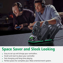 Load image into Gallery viewer, OIVO Xbox One Controller Charger, Dual Charging Station with Updated LED Strap, Remote Charger Dock for Xbox One/S/X/Elite Controller - 2 Rechargeable Battery Packs Included