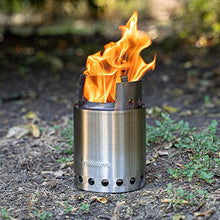 Load image into Gallery viewer, Solo Stove Titan Camping Stove Portable Stove for Backpacking and Outdoor Cooking Great Stainless Steel Camping Backpacking Stove Compact Wood Stove Design-No Batteries or Liquid Fuel Canisters Needed