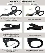 Load image into Gallery viewer, 2 Pack Medical Scissors with Carabiner-7.5" Bandage Shears, Premium Quality Fluoride-Coated with Non-Stick Blades Stainless Steel EMT Scissors