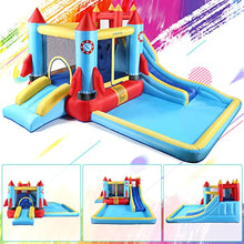 Load image into Gallery viewer, AKEYDIY Bounce House with Blower Giant Inflatable Slide Bouncy Castle for Kids 3-12 with Pool,Ball Pit,Climbing Wall,Bouncing Area,water Slide Rocket Jumping Castle,Pool Splash Indoor/Outdoor