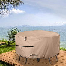 Load image into Gallery viewer, ULTCOVER Round Patio Furniture Cover - Outdoor Waterproof Table with Chair Set Cover 108 inch