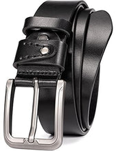 Load image into Gallery viewer, WOLFANT Full Grain Leather Belt for Men,100% Italian Real Solid Leather Casual Jeans Belt