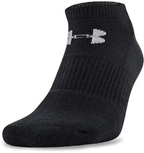 Load image into Gallery viewer, Under Armour Adult Cotton No Show Socks, 6-Pairs , Black/Gray , Large