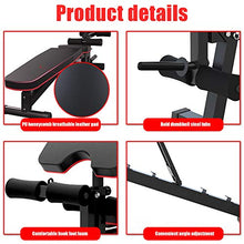 Load image into Gallery viewer, EXF Weight Bench with Leg Extension and Leg Curl,Strength Training Bench for Full Body Workout Bench with Fast Folding Max Load 661LBS(Black)