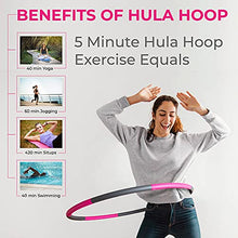 Load image into Gallery viewer, Haunz Exercise Hula Hoop for Adults | Weighted Hula Hoops with Carry Bag for Storage and Jump Rope | Women Workout Equipment Hoola Hoop | 2 lbs Weighted Hula-Hoops for Weight Loss & Burning Fat
