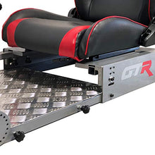 Load image into Gallery viewer, GTR Simulator - Model GTA-Pro Racing Simulator Home Workstation Racing Cockpit with Real Racing Seat (Black) and Racing Rig Control Mounts for Driving and Flight Simulator Gaming