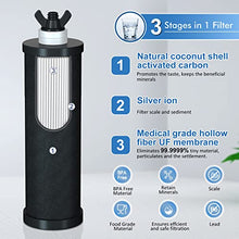 Load image into Gallery viewer, Purewell Gravity-Fed Water Filter, High Capacity 2.9 Gallon with 2 Purification Elements for Home and Travel
