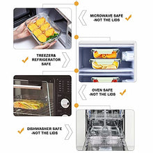 Load image into Gallery viewer, Glass Food Storage Containers Set, 62 Pack Storage Containers with Lids & BPA-free Disposable Plastic Portion Cups, Leak Proof Glass Meal Prep Containers, Airtight Bento Lunch Box with 10 Fruit Forks