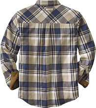 Load image into Gallery viewer, Legendary Whitetails Men's Standard Buck Camp Flannel Shirt, Shale Plaid, Medium