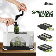 Load image into Gallery viewer, EASACE Mandoline Slicer Spiralizer Vegetable Chopper Dicer Onion Chopper with Container Pro Multi Vegetable Fruit Chopper Kitchen Peeler Cutter Slicer Dicer Cutter 5 Blades