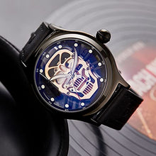 Load image into Gallery viewer, SURVAN WatchDesigner Japanese Quart Men Wrist Watch Luminous Skull Skeleton Black Leather Strap Men Watch Waterproof