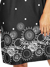 Load image into Gallery viewer, Romwe Women's Summer Sundress Floral Printed Sleeveless Casual A Line Dress Black S