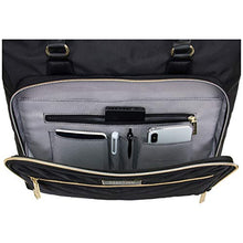 Load image into Gallery viewer, Kenneth Cole Reaction Chelsea Quilted Chevron 15" Laptop & Tablet Business Tote With Removeable Shoulder Strap, Black
