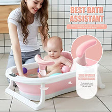 Load image into Gallery viewer, Baby Bath Seat Infant Bath Seat Baby Bathtub Seat for Baby Sitting Up in The Tub Toddler Bath Seat 6 to 18 Months Baby Shower Seat Baby Bath Chair with Non-Slip Mat Toys Backrest Suction Cups(Pink)