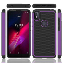 Load image into Gallery viewer, Sucnakp T-Mobile Revvl 4 Case TCL Revvl 4 Case Shock Absorption Drop Protection Hybrid Dual Layer Armor Defender Protective Cover for T-Mobile Revvl 4(FB Purple)