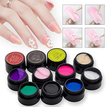 Load image into Gallery viewer, 12pcs 3D Sculpture Gel, Saviland Carving Gels Nail Polish for Decoration Patterns Nail Art Kit(White,Pink,Red,Blue,Black)