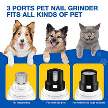 Load image into Gallery viewer, Bonve Pet Dog Nail Grinder, Upgraded Cat Dog Nail Trimmers Super Quiet Dog Nail Clipper with 2 Grinding Wheels, USB Rechargeable Pet Nail Clippers for Small Large Cats Dogs Breed Nails