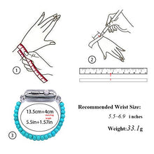 Load image into Gallery viewer, KAI Top Compatible for Apple Watch Band 38mm 40mm 42mm 44mm,Created-Turquoise Beaded Elastic Stretch Replacement Bands Compatible with 2019 Apple Watch Series 5,iWatch 4/3/2/1,Sport,Nike+,Edition