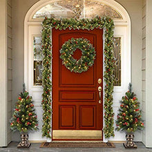 Load image into Gallery viewer, National Tree Company Pre-lit Artificial Christmas Garland | Flocked with Mixed Decorations and Lights | Crestwood Spruce - 9 ft