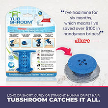 Load image into Gallery viewer, TubShroom Revolutionary Tub Drain Protector Hair Catcher/Strainer/Snare, Blue