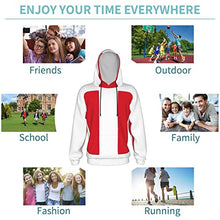 Load image into Gallery viewer, Peru Flag 1 Print Hoodies Kids 3D Print Sweatshirts Long Sleeve Pullover Hoodies with Pocket for Teen Boys and Girls Black