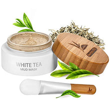 Load image into Gallery viewer, White Tea Mud Mask - 100 ml, Antioxidant Facial Treatment, Smoothes Fine Lines, Wrinkles, Deep Cleanse, Detoxifies Face, Removes Dark Spots, Skin Pigmentation, Blackheads, Pore Minimizer, Anti Aging