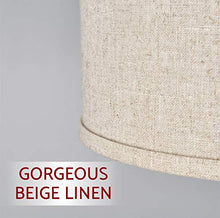 Load image into Gallery viewer, Kira Home Newport 14" Modern 2-Light Semi-Flush Mount Ceiling Light + Beige Linen Drum Shade, Oil-Rubbed Bronze Finish