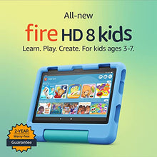 Load image into Gallery viewer, Amazon Fire HD 8 Kids tablet, 8" HD display, ages 3-7, includes 2-year worry-free guarantee, Kid-Proof Case, 32 GB, (2022 release), Blue