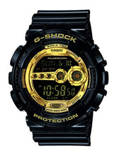 Load image into Gallery viewer, Casio Men's XL Series G-Shock Quartz 200M WR Shock Resistant Resin Color: Black & Gold (Model GD-100GB-1ACR)
