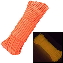 Load image into Gallery viewer, Glow in The Dark Zesty 21 Strand 550 Luminous Paracord Parachute Rope Cord