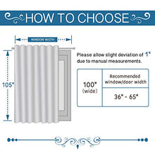 Load image into Gallery viewer, Rose Home Fashion Patio Door Curtains, 100% Blackout Curtains, Linen Textured Thermal Insulated Sliding Door Curtains, Grommet Sliding Glass Door Curtains-1 Panel (100x108 Beige)