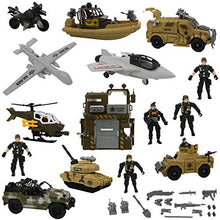 Load image into Gallery viewer, Top Right Toys Military Action Army Base Set - 42 Piece Huge Military Playset for Boys with Command Center, 9 Large Size Vehicles, Accessories and 10 Army Men Figures