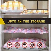Load image into Gallery viewer, Storage Master 12 Vacuum Storage Bags, Space Saver Bags, 12-Pack (3 Jumbo, 3 Large, 3 Medium, 3 Roll-Up) with Hand Pump (12-Combo)